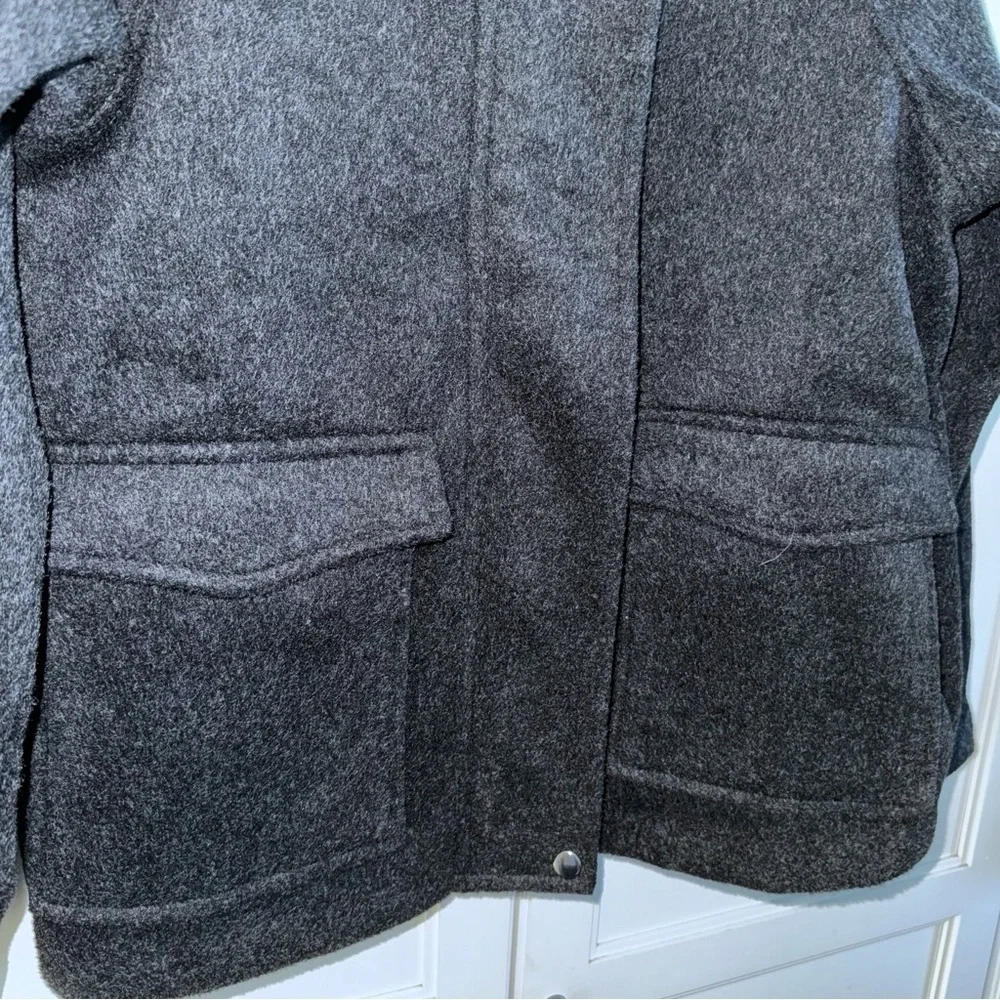 Banana Republic Women’s Brushed Melton Pocket Short Jacket Drk Charcoal Gray XS